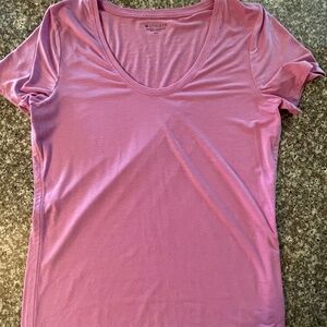 Athleta Rose Pink Scoop Neck Short Sleeve Tee